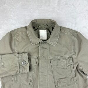 GAP Jacket Men Medium Olive Green Fall Fatigue Canvas Utility Military Field